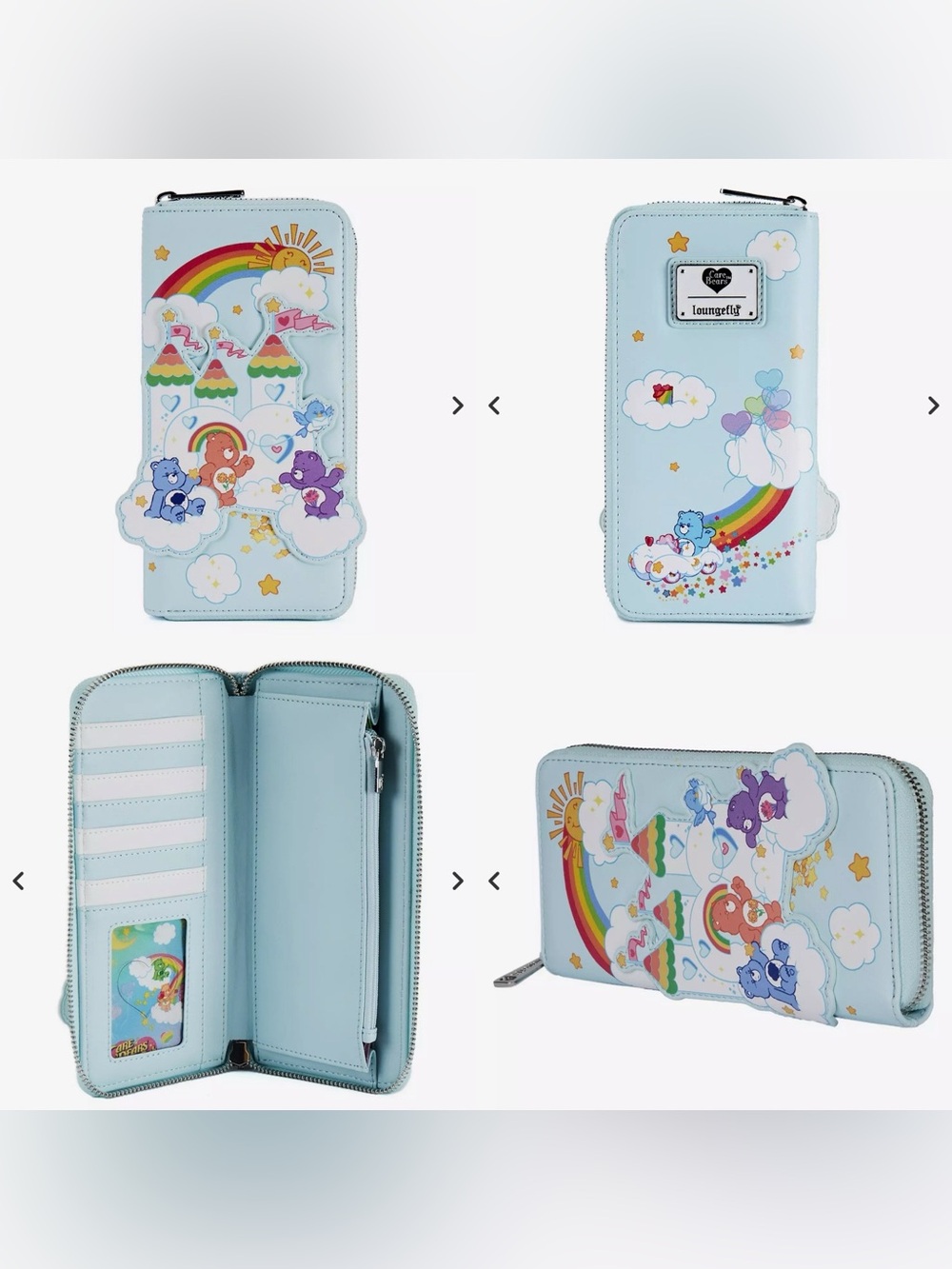 NWOT Loungefly Care Bears Castle Zipper Wallet - Picture 1 of 2